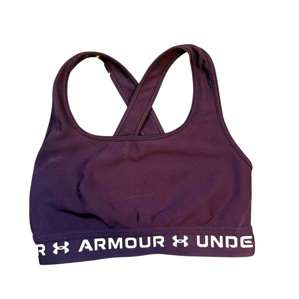 2/$30 Under Armour - Dark Purple/Plum Crossback Compression Fit Sports Bra